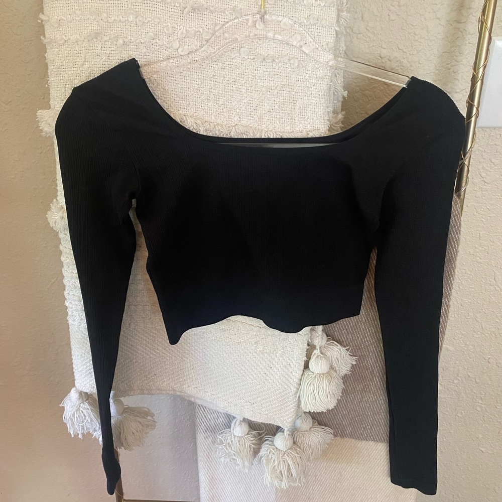 H&M Sport Cropped Long Sleeve